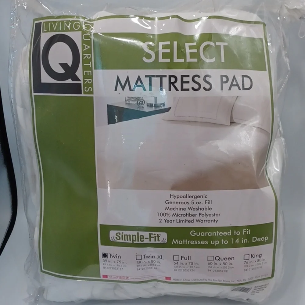 Living Quarters Twin Select Mattress Pad